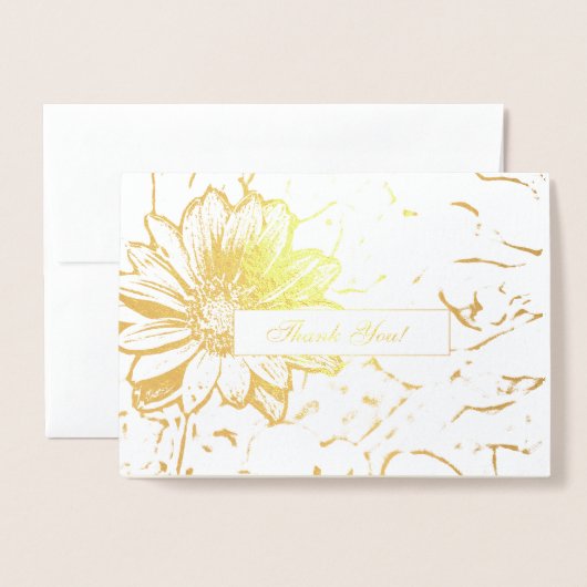 美しいひまわり 箔カード (封筒付き正面)