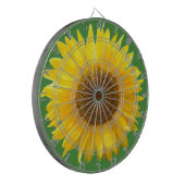 美しいひまわりonグリーン ダーツボード (正面左)