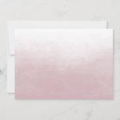 美しいほこりっぽいバラ赤面ジェンダーリビールパーティー 招待状 (裏面)