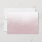 美しいほこりっぽいバラ赤面ピンクリハーサルディナー 招待状 (裏面)