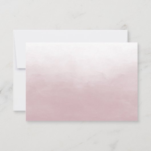 美しいほこりっぽいバラ赤面ピンクリハーサルディナー 招待状 (裏面)