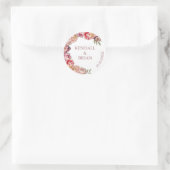 美しいほこりっぽいピンクの水色牡丹 ラウンドシール (バッグ)