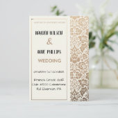 美しいほこりっぽいフローラ結婚式招待状 招待状 (スタンド正面)