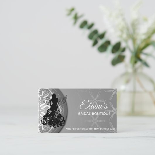 美しいまたはエレガントブライダルブティック 名刺 (スタンド正面)