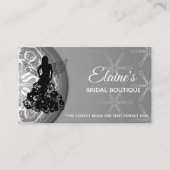 美しいまたはエレガントブライダルブティック 名刺 (正面)