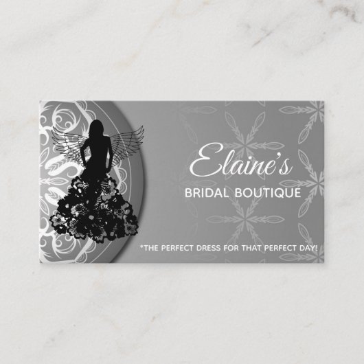 美しいまたはエレガントブライダルブティック 名刺 (正面)