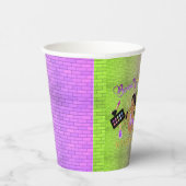 美しいまたはビートグリーンパープル金ゴールド性別の表示 紙コップ (右)