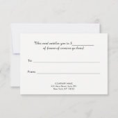 美しいまつげと眉のプレゼント券 (裏面)