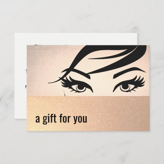 美しいまつげと眉のプレゼント券 (正面/裏面)
