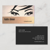 美しいまつげと眉の美容師 名刺 (正面/裏面)