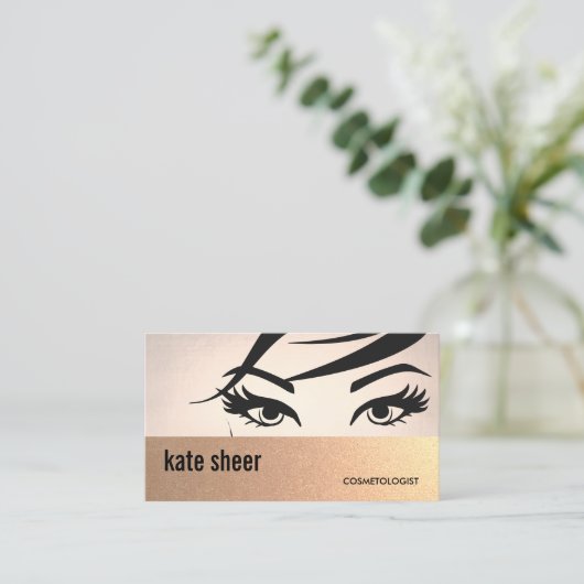 美しいまつげと眉の美容師 名刺 (スタンド正面)