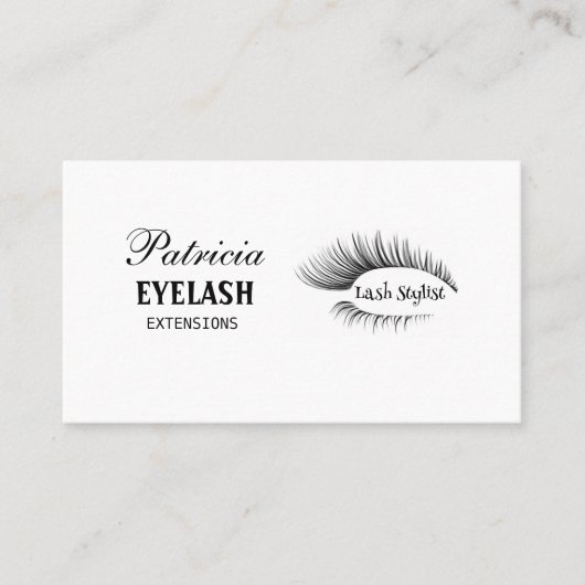 美しいまつげ拡張機能テクニシャンラッシュ 名刺 (正面)