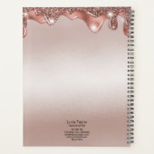 美しいまつげ目バラ金ゴールドドリップメイクガーリー プランナー手帳 (裏面)