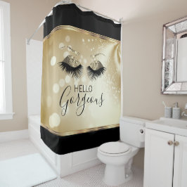 美しいまつげ – 金ゴールド- Hello Gorious シャワーカーテン