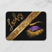 美しいまつ毛 – 紫 名刺 (正面)