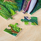 美しいみすぼらしいシックな小さなハミングバード。 ジグソーパズル (側面)