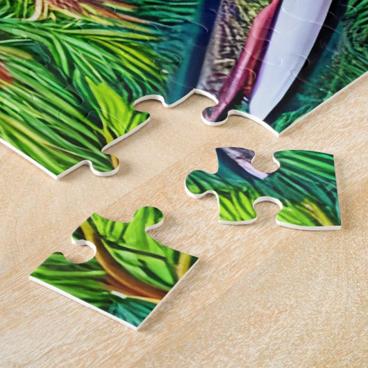 美しいみすぼらしいシックな小さなハミングバード。 ジグソーパズル (側面)