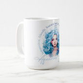 美しいみずがめ座の女性の特徴 コーヒーマグカップ (正面左)