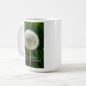 美しいものは見る人の目にある たんぽぽの花は雑草 コーヒーマグカップ (正面左)