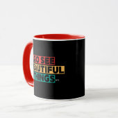美しいものを探しに行こう コーヒーマグ マグカップ (正面左)