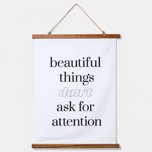 美しいもの木材トップウォールタペストリー 吊り下げ型タペストリー (正面)