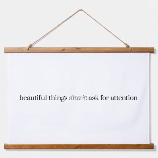 美しいもの木材トップウォールタペストリー 吊り下げ型タペストリー (正面)