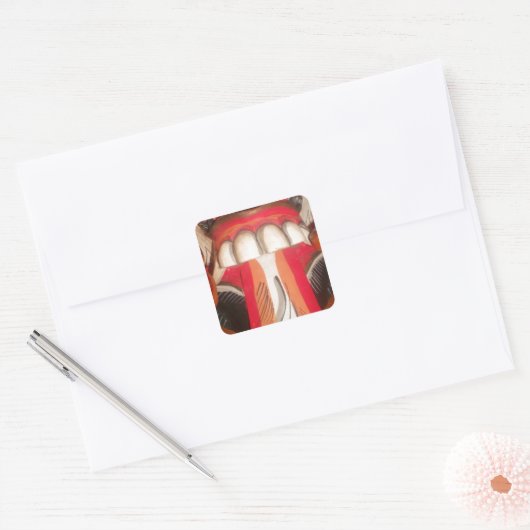 美しいよくはしゃぐ驚くべき舌:ユーモアのTouch スクエアシール (封筒)