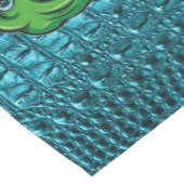 美しいわにによって用具を使われる革 ショートテーブルランナー (コーナー)