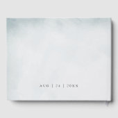 美しいアイスブルーと白いバラ ゲストブック (裏面)