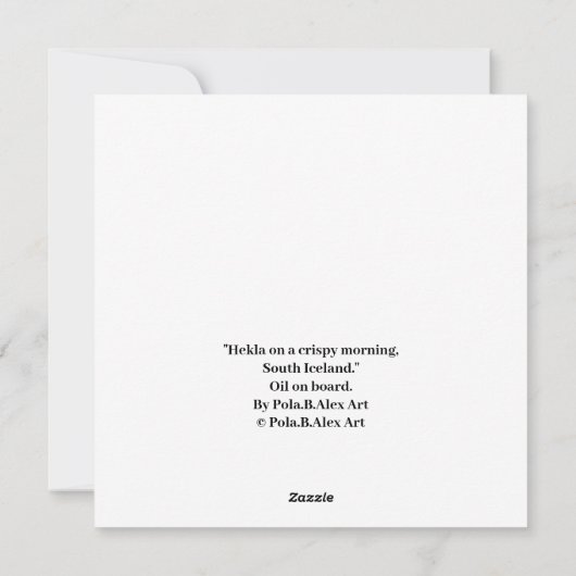 美しいアイスランドの冬の雪の風景のアー素晴らしト シーズンカード (裏面)