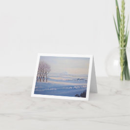 美しいアイスランドの冬の風景のアー素晴らしト シーズンカード