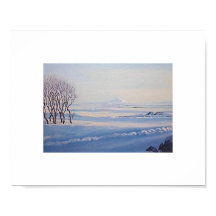 美しいアイスランドの冬の風景画アート