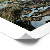 美しいアイスランドの雪景色の風景のアー素晴らしト ポスター (角)