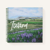 美しいアイスランドの風景油画素晴らし芸術 ノートブック (正面)
