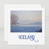 美しいアイスランドの風景素晴らしアートカード シーズンカード (正面/裏面)