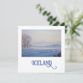美しいアイスランドの風景素晴らしアートカード シーズンカード (スタンド正面)