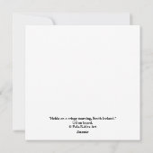 美しいアイスランドの風景素晴らしアートカード シーズンカード (裏面)