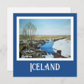 美しいアイスランド現実主義の風景の素晴らしシーンアート シーズンカード (正面/裏面)