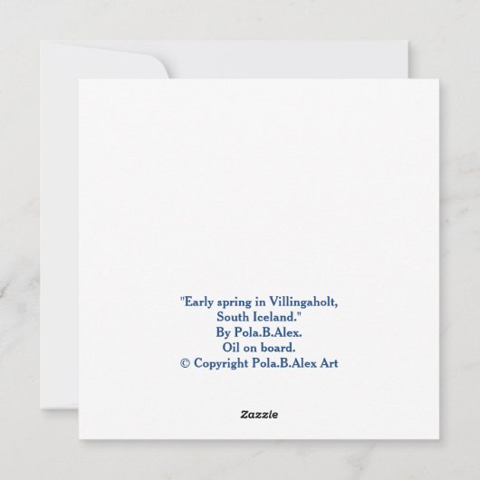 美しいアイスランド現実主義の風景の素晴らしシーンアート シーズンカード (裏面)