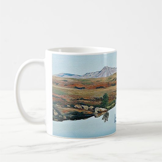 美しいアイスラン絵を描ドの風景素晴らし芸術 コーヒーマグカップ (左)