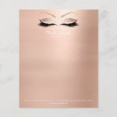 美しいアイズラッシュメイクアップスタイリスト赤面ピンク チラシ (正面)