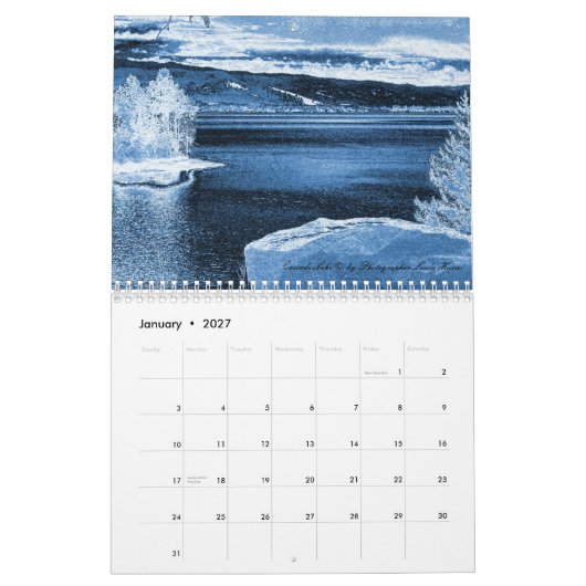 美しいアイダホ カレンダー (1月 2027)