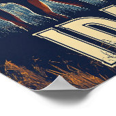 美しいアイダホUSAヴィンテージイラストレーション旅行 ポスター (角)