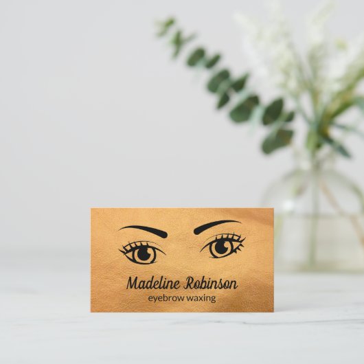 美しいアイフェイク/レザー 名刺 (スタンド正面)