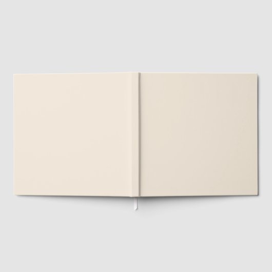 美しいアイボリーのゲストブック 12x12 特別なイベント用 ゲストブック (全面)