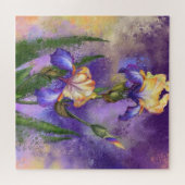 美しいアイリスフラワーミグーンスケッチアート ジグソーパズル (横)