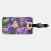 美しいアイリスフラワーラゲージタグ ラゲッジタグ (裏面横)