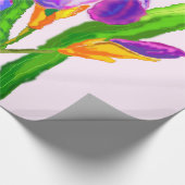 美しいアイリスフラワーラッピング紙 ラッピングペーパー (角)