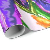 美しいアイリスフラワーラッピング紙 ラッピングペーパー (ロールコーナー)