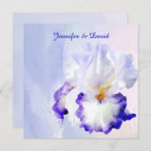 美しいアイリス結婚式招待状 招待状 (正面/裏面)